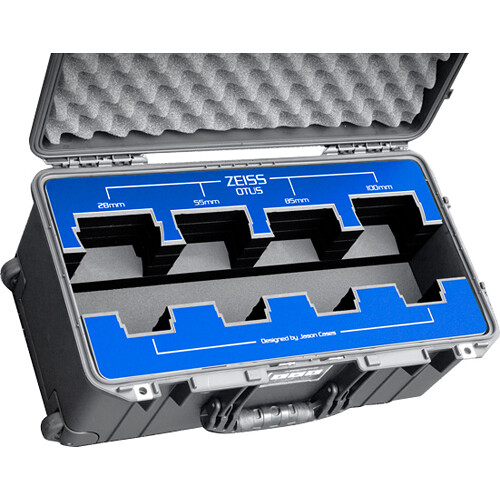 Jason Cases Wheeled Carry Case for Zeiss Otus 4-Lens Set (Blue Overlay)