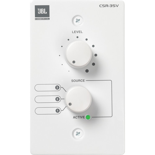 JBL CSR-3SV Wall-Mounted Remote Control for CSM Mixers (White)