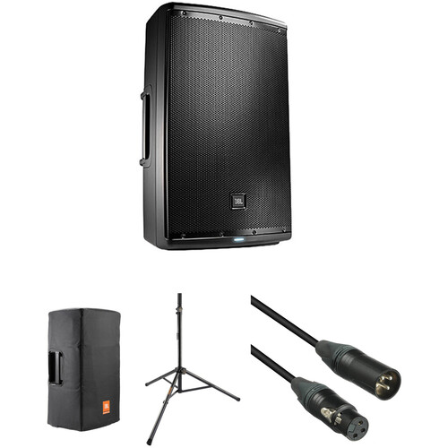 JBL EON615 Powered Speaker Kit with Cover, Stand, and Cable B&H