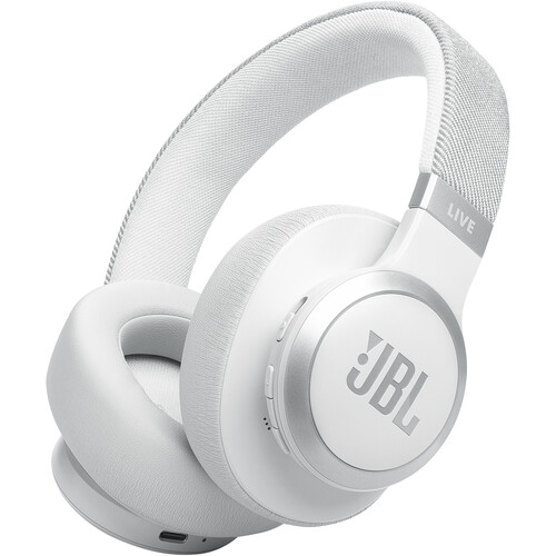 JBL Live 770 NC Over-Ear Noise-Cancelling Headphones (White)