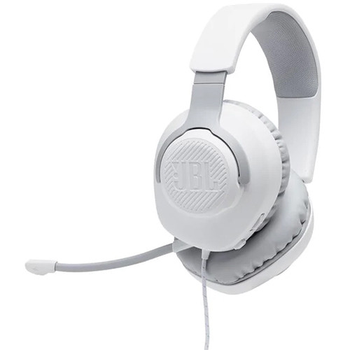 JBL Quantum 100 - Wired Over-Ear Gaming Headphones - White, Large
