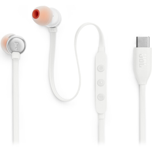 JBL Tune 310C USB-C Earbuds with Microphone (White)