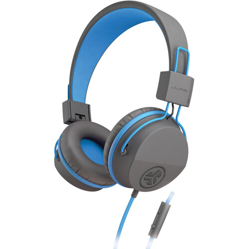 JLab JBuddies Studio On-Ear Kids Headphones (Gray and Blue)