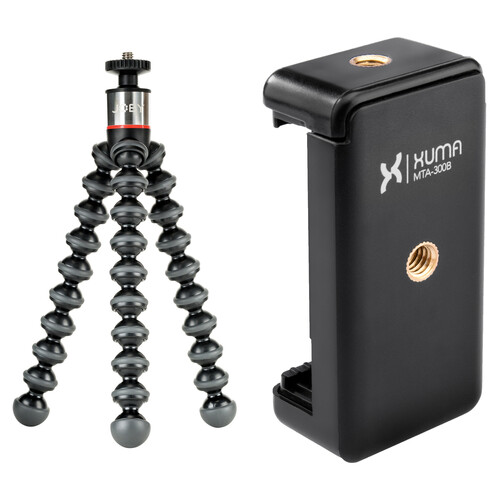 JOBY GorillaPod 500 Flexible Mini-Tripod and Xuma Smartphone Mount Kit