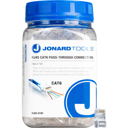 Jonard Tools Cat 6 RJ45 Pass-Through Con