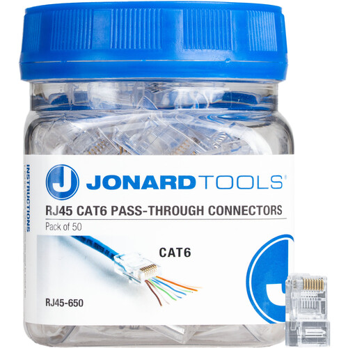 Jonard Tools Cat 6 RJ45 Pass-Through Con