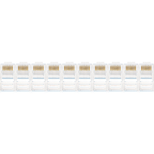 Jonard Tools RJ45-R510 Standard RJ45 Connectors for Telephone Cable (Pack of 10)