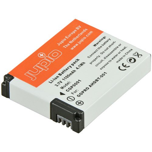 Jupio Lithium-Ion Battery Pack for GoPro HD HERO & More (3.7V 1100mAh)