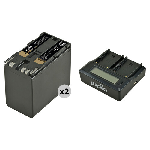 Jupio 2 x RED KOMODO Batteries & Duo Charger Kit