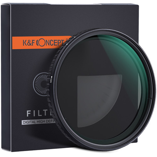 k f concept 77mm nd8 to nd128 variable neutral density K&f concept 62mm nd8 to nd128 variable neutral density filter slim