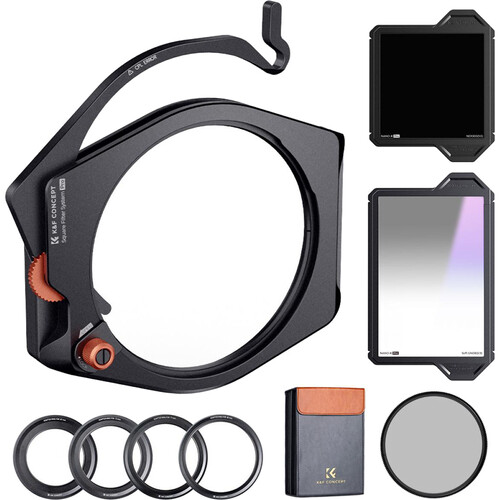 K&F Concept Nano-X Pro Square Filter Holder System (95mm CPL ND1000 Soft Grad ND8)