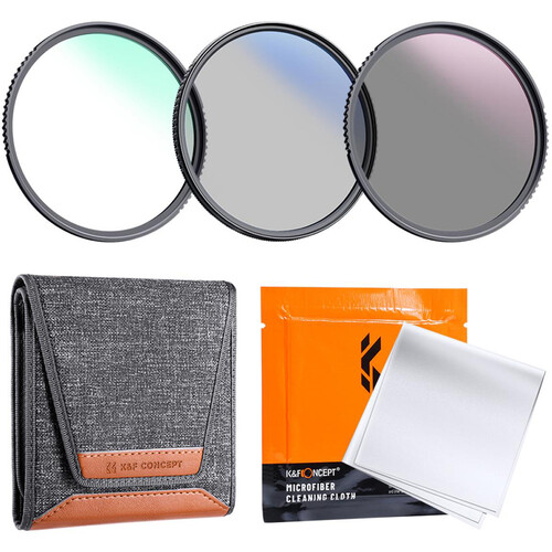 K&F Concept UV CP & ND Filter Kit with Lens Cleaning Cloth (40.5mm)