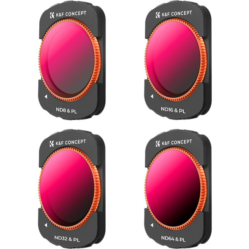 K&F Concept Nano-X Series ND/PL Filter Kit for DJI Osmo Pocket 3 (ND8/PL ND16/PL ND32/PL ND64/PL)
