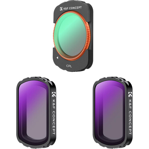 K&F Concept Nano-X Series 3-Filter Kit for DJI Osmo Pocket 3 (CPL ND4 ND8)