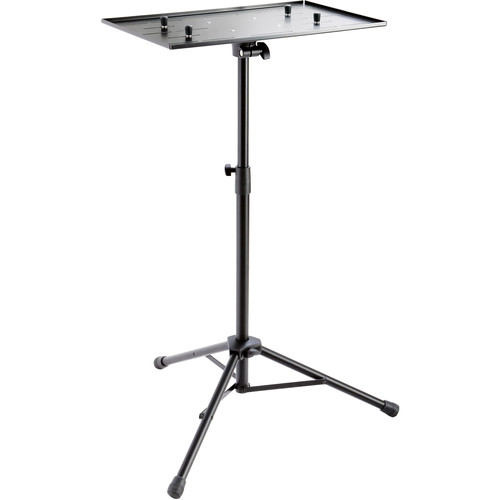 K&M 12185 Laptop Stand with Clamping Option (Black)