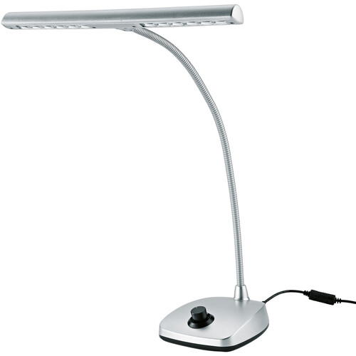 K&M 12298 LED Piano Lamp (Silver)