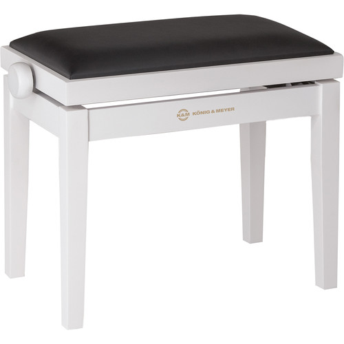 K&M 13710 Piano Bench Wooden Frame with White Matte Finish