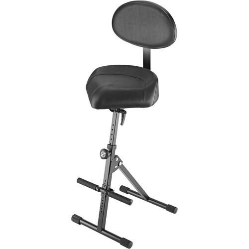 K&M 14050 Stool with Backrest (Black)