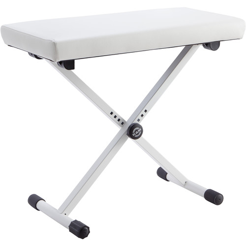K&M 14077 Keyboard Bench (Imitation Leather Pure White)