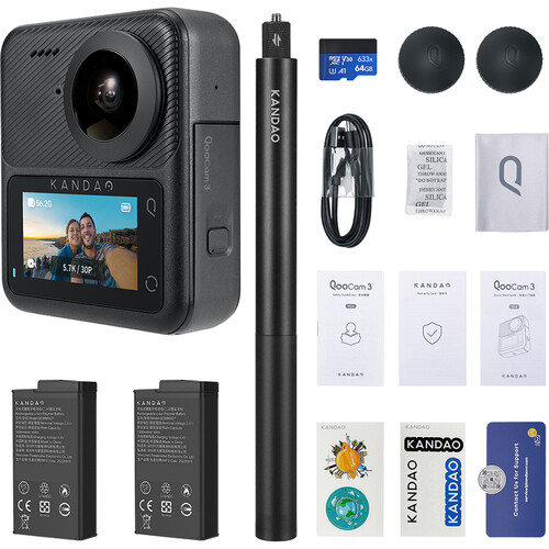Kandao QooCam 3 360 Camera Motorcycle Combo