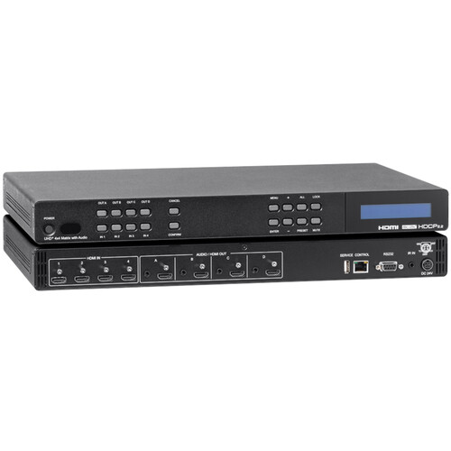 KanexPro 4x4 HDMI 4K60 Matrix Switcher with Audio Outputs