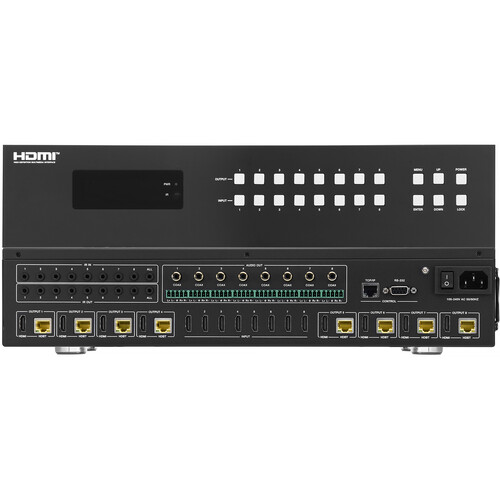 KanexPro 8x8 4K HDMI 2.0 4K60 Matrix with Audio De-Embedding Kit (492')