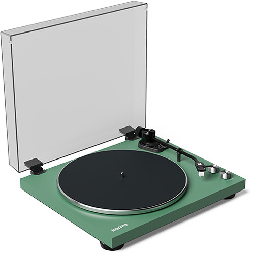 Kanto Living OBI3 Manual Two-Speed Belt-Drive Turntable with Bluetooth (Matte Green)