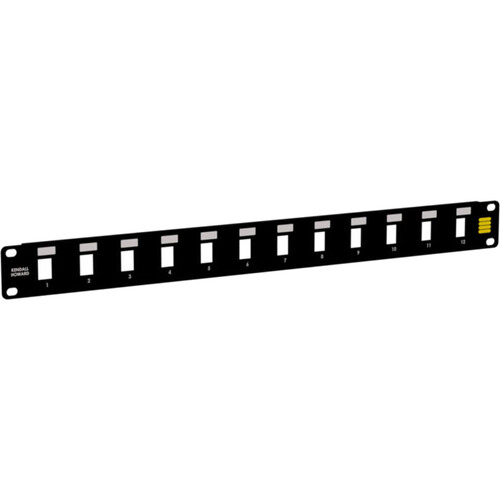 Kendall Howard 12-Port Welded Blank Keystone Patch Panel (1 RU)