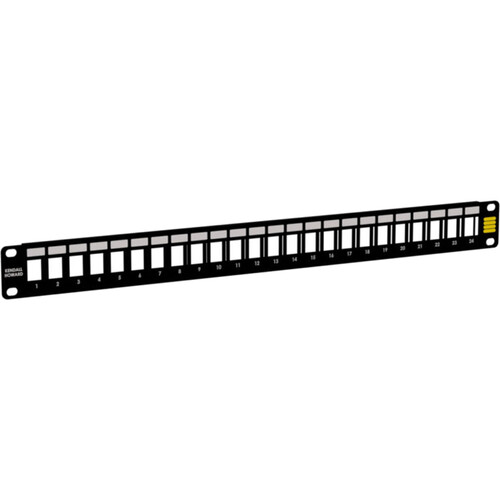 Kendall Howard 24-Port Welded Blank Keystone Patch Panel (1 RU)