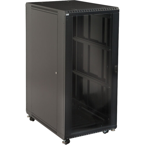 Kendall Howard 27U LINIER Server Cabinet with One Glass and One Solid Door (36