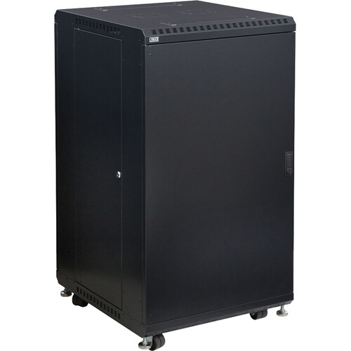 Kendall Howard 22U LINIER Server Cabinet with Solid Doors and Removable Side Panels (24