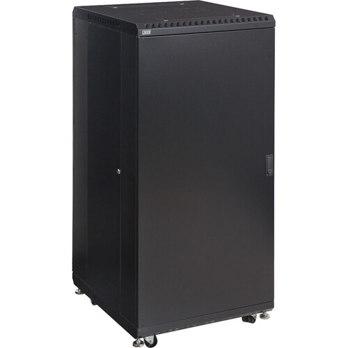 Kendall Howard 27U LINIER Server Cabinet with Solid Doors and Removable Side Panels (24