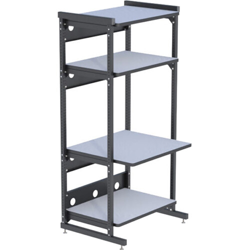 Kendall Howard Configured 4-Post 3 Shelf LAN Rack (36