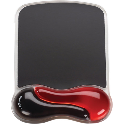 Kensington Duo Gel Mouse Pad with Wrist Rest (Red and Black)