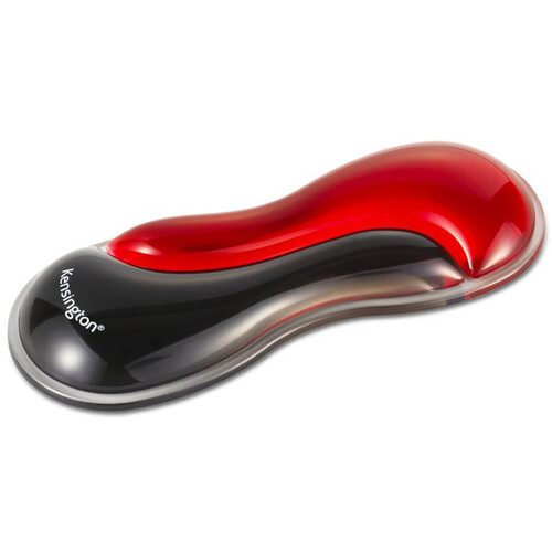 Kensington Slim Duo Gel Mouse/Trackball Wrist Rest (Red and Black)