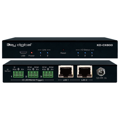 Key Digital Control Interface with IR & RS232 over IP Routing