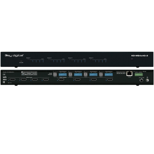 Key Digital KD-MS4x4G-2 4 x 4 4K HDMI Matrix Switcher