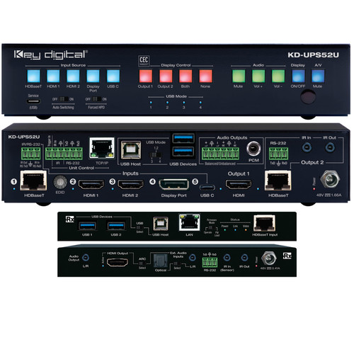 Key Digital 4K USB/Universal Presentation Switcher (1 RU)