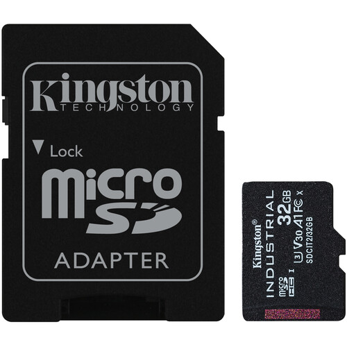 Kingston 32GB Industrial UHS-I microSDHC Memory Card with SD Adapter