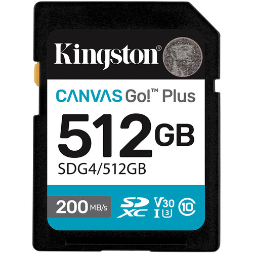 Kingston 512GB Canvas Go! Plus UHS-I SDXC Memory Card