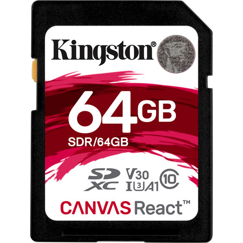 Карта памяти microsdxc uhs i u3 kingston canvas go plus 64 гб