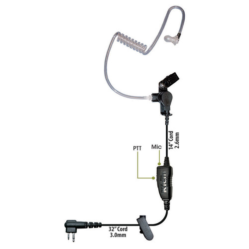 Klein Electronics Star-M1 Single-Wire Earpiece with Motorola 2-Prong Connector