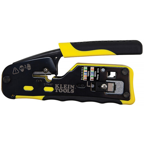 Klein Tools Pass-Thru Modular Crimper Tool (Yellow/Black)