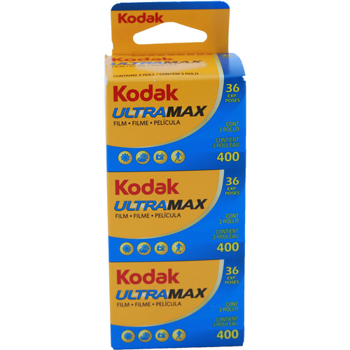 Kodak GC/UltraMax 400 Color Negative Film (35mm Roll Film 36 Exposures 3-Pack)