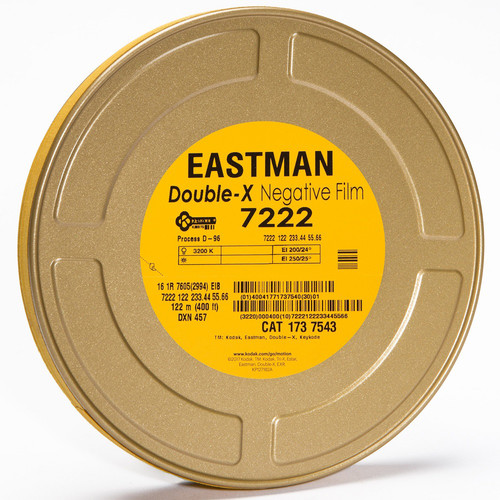 Kodak Eastman Double-X Black-and-White Negative Film 7222 (16mm 400' Roll Single Perf)