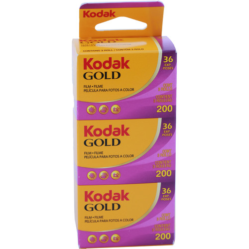 Kodak GOLD 200 Color Negative Film (35mm Roll Film 36 Exposures 3-Pack)