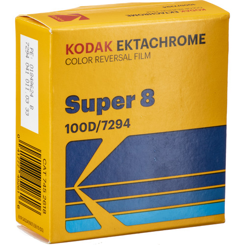 Kodak Ektachrome 100D Color Transparency Film #7294 (Super 8 50' Roll)