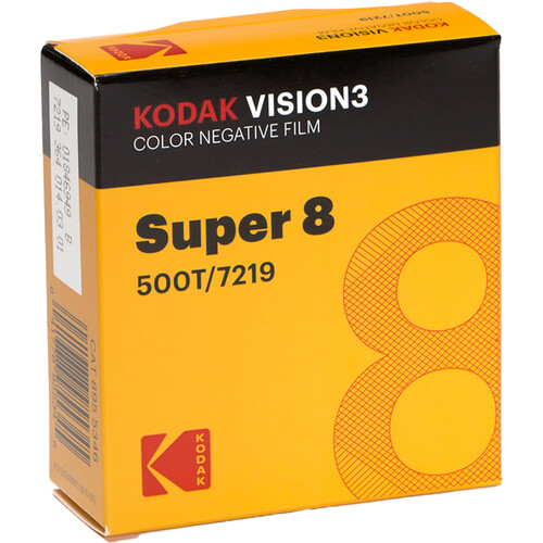 Kodak VISION3 500T Color Negative Film #7219 (Super 8 50' Roll)