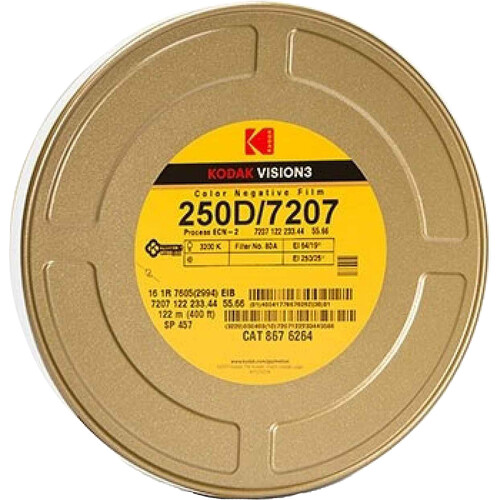 Kodak VISION3 250D Color Negative Film #7207 (16mm 400' Roll)