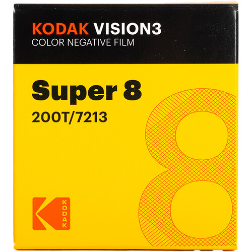 Kodak VISION3 200T Color Negative Film #7213 (Super 8 50' Roll)